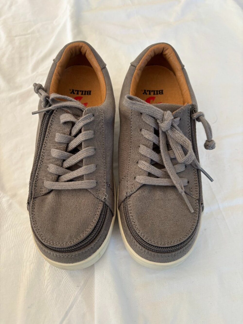 Gray Women's Billy Sneakers with Zipper Accents size 6.5
